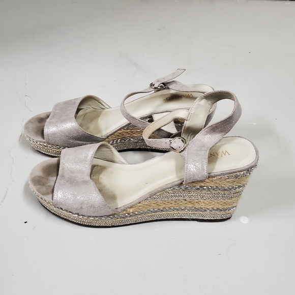Silver Cork Sandals - Picture 1 of 11